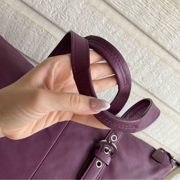 COACH Purple Ashley Carryall Tote Shoulder Bag Madison Gallery Laptop Work 17220 - Picture 5 of 11